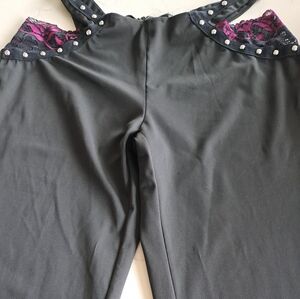 Fashion Nova Hip Showing Pants with Lace Accents. Fits More Like M.